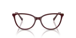 Armani Exchange AX3128F 8383 แว่นสายตาทรงตาแมวกรอบบอร์โด ขาทองชมพู สำหรับผู้หญิง