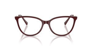 Armani Exchange AX3128F 8383 แว่นสายตาทรงตาแมวกรอบบอร์โด ขาทองชมพู สำหรับผู้หญิง