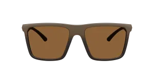Armani Exchange AX4162SU 839173 แว่นกันแดดทรงเหลี่ยมกรอบน้ำตาลด้านเลนส์น้ำตาล สำหรับผู้ชาย