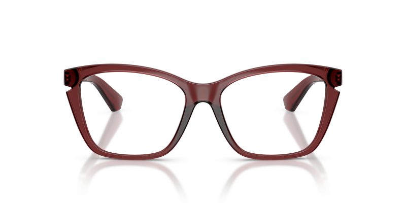 Burberry Optic BE2427U 4128 Bordeaux Burberry BE2427U 4128 แว่นสายตาทรงตาแมวสีบอร์โดขาทองอ่อน สำหรับผู้หญิง