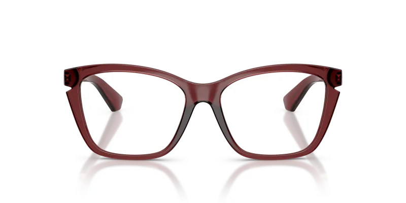 Burberry Optic BE2427U 4128 Bordeaux Burberry BE2427U 4128 แว่นสายตาทรงตาแมวสีบอร์โดขาทองอ่อน สำหรับผู้หญิง
