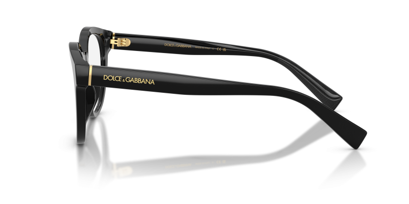 แว่นสายตา Dolce & Gabbana DG3421 501 มุมข้าง สะพานจมูก Key Bridge และโลโก้ DG