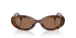 Dolce & Gabbana DG4537 347073 แว่นกันแดดลายเสือดาวโปร่งใสเลนส์น้ำตาลเข้ม สำหรับผู้หญิง