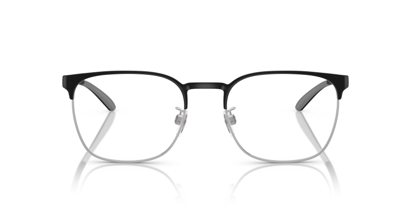 Emporio Armani EA1135D 3051 แว่นสายตากรอบโลหะดำด้านตัดเงินด้านทรงหมอน สำหรับผู้ชาย