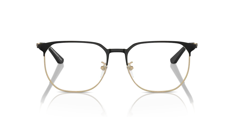 Emporio Armani EA1158D 3002 แว่นสายตาทรงแฟนทอสโลหะสีทองซีดด้าน-ดำ สำหรับผู้ชาย
