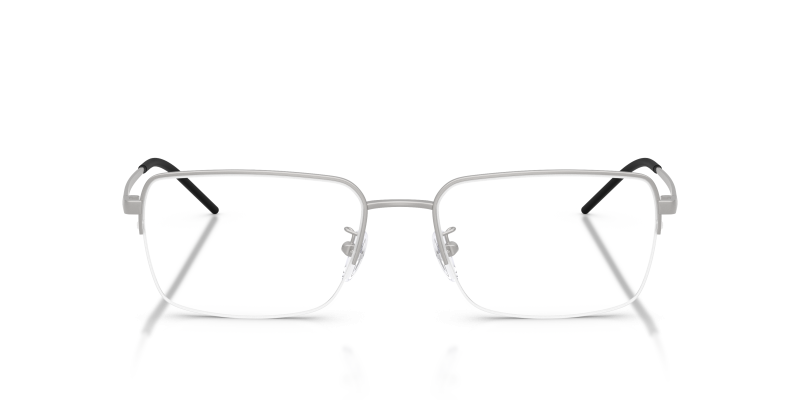 Emporio Armani Optic EA1180D 3015 Matte Silver Emporio Armani EA1180D 3015 แว่นสายตาทรงหมอนกรอบโลหะครึ่งขอบ สีเงินด้าน สำหรับผู้ชาย