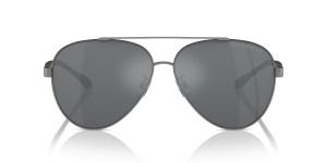 Emporio Armani EA2046D 30036G แว่นกันแดดทรงนักบินสีกันเมทัลด้านเลนส์ดำมิเรอร์ สำหรับผู้ชาย