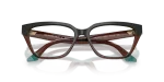 Emporio Armani Optic EA3270U 6318 Transparent Brown Teal Emporio Armani EA3270U 6318 close-up ด้านหน้า