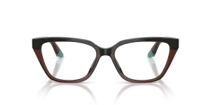 Emporio Armani EA3270U 6318 แว่นสายตาทรงตาแมว สีน้ำตาลใส-เขียวเทียล สำหรับผู้หญิง