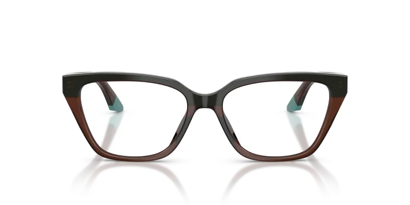 Emporio Armani Optic EA3270U 6318 Transparent Brown Teal Emporio Armani EA3270U 6318 แว่นสายตาทรงตาแมว สีน้ำตาลใส-เขียวเทียล สำหรับผู้หญิง