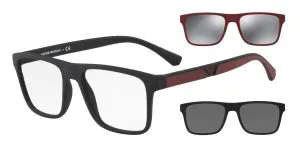 แว่นกันแดด Emporio Armani EA4115F 50421W Matte Black Clear