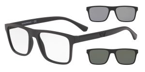 แว่นกันแดด Emporio Armani EA4115F 58011W Matte Black Clear