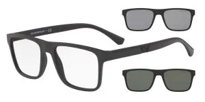 แว่นกันแดด Emporio Armani EA4115F 58011W Matte Black Clear