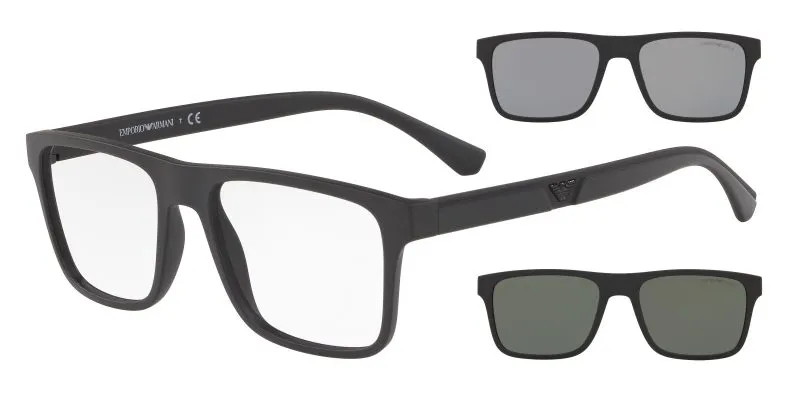 แว่นกันแดด Emporio Armani EA4115F 58011W Matte Black Clear แว่นกันแดด Emporio Armani EA4115F 58011W Matte Black Clear