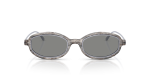 Emporio Armani EA4276U 642787 แว่นกันแดดอะซิเตทลายแถบสีเทาเลนส์เทา สำหรับผู้หญิง