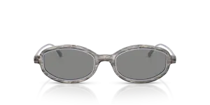Emporio Armani EA4276U 642787 แว่นกันแดดอะซิเตทลายแถบสีเทาเลนส์เทา สำหรับผู้หญิง