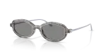 Emporio Armani Sun EA4276U 642787 Shiny Striped Grey Grey Emporio Armani EA4276U 642787 มุมเอียง 3/4