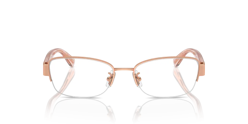 Coach Optic HC5168 9331 Shiny Rose Gold Coach HC5168 9331 แว่นสายตาโลหะครึ่งขอบสีทองชมพู สำหรับสุภาพสตรี
