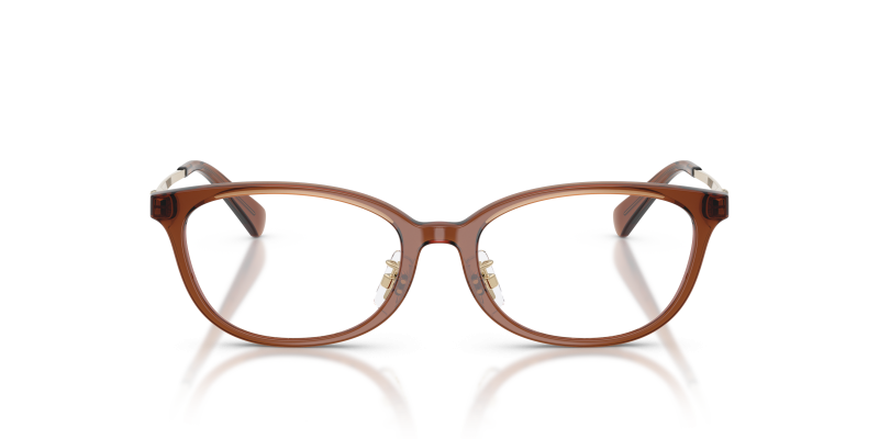 Coach Optic HC6295D 5888 Transparent Brown Coach HC6295D 5888 แว่นสายตาทรงเหลี่ยมสีน้ำตาลโปร่งใสขาทอง สำหรับผู้หญิง