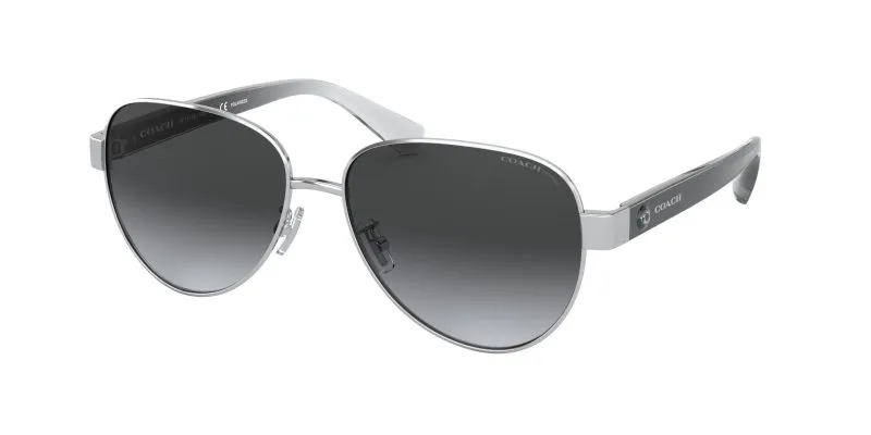 แว่นกันแดด Coach HC7111 9001T3 Silver Dark Grey Gradient Polarized