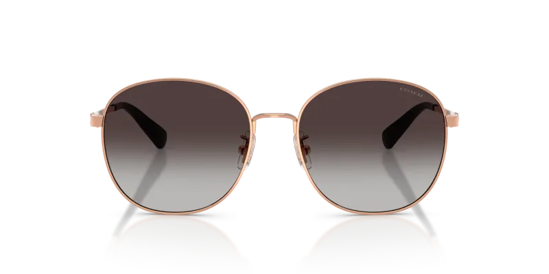 Coach Sun HC7189 94078G Shiny Rose Gold Grey Gradient Coach HC7189 94078G ด้านหน้า