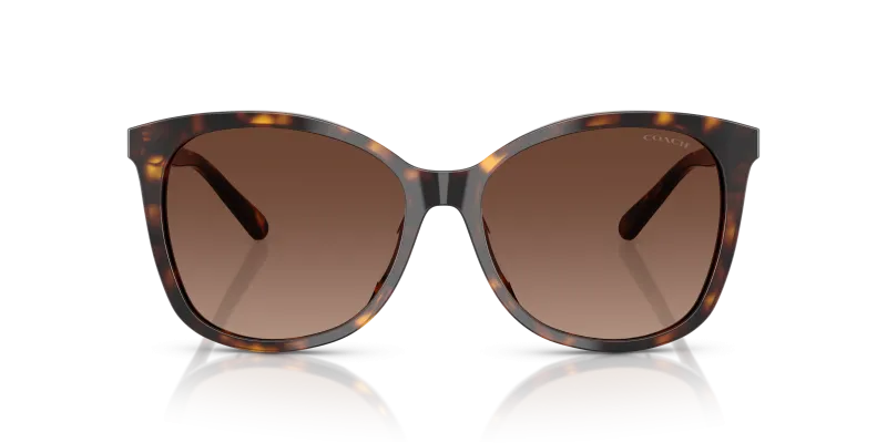Coach Sun HC8271U 5120T5 Dark Tortoise Dark Brown Gradient Polarized Coach HC8271U 5120T5 แว่นกันแดดลายเต่าเข้มเลนส์น้ำตาลโพลาไรซ์ สำหรับผู้หญิง