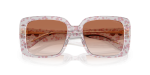 Coach Sun HC8424U 595313 Transparent Pink Floral Pink Gradient Coach HC8424U 595313 close-up ด้านหน้า