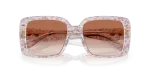 Coach Sun HC8424U 595313 Transparent Pink Floral Pink Gradient Coach HC8424U 595313 close-up ด้านหน้า