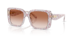 Coach Sun HC8424U 595313 Transparent Pink Floral Pink Gradient Coach HC8424U 595313 มุมเอียง 3/4