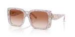 Coach Sun HC8424U 595313 Transparent Pink Floral Pink Gradient Coach HC8424U 595313 มุมเอียง 3/4