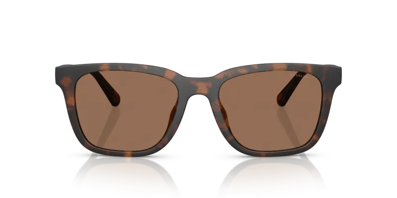 Coach Sun HC8426U 512073 Matte Dark Tortoise Brown Coach HC8426U 512073 แว่นกันแดดทรงเหลี่ยมจัตุรัสกรอบฉีดลายเต่าเข้มด้าน สำหรับสุภาพบุรุษ