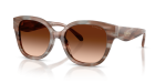Coach Sun HC8438U 590174 Striated Redwood Maple Brown Gradient Coach HC8438U 590174 มุมเอียง 3/4