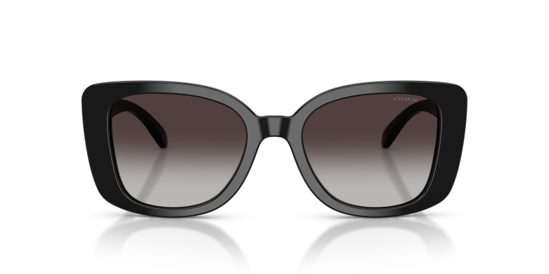 Coach Sun HC8450U 50028G Black Grey Gradient Coach HC8450U 50028G แว่นกันแดดกรอบดำเงา เลนส์เทาไล่ระดับ สำหรับผู้หญิง