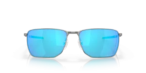 Oakley Ejector OO4142 414204 แว่นกันแดดกรอบโลหะ Satin Chrome เลนส์ Prizm Sapphire สำหรับผู้ชาย