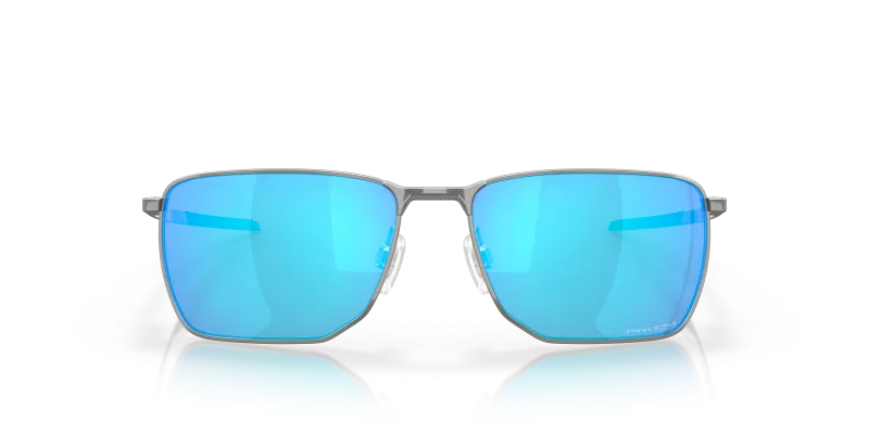 Oakley Ejector OO4142 414204 แว่นกันแดดกรอบโลหะ Satin Chrome เลนส์ Prizm Sapphire สำหรับผู้ชาย