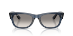 Rayban Sun RB0832SF 684532 Transparent Dark Blue Grey Gradient Rayban RB0832SF 684532 แว่นกันแดดสีน้ำเงินเข้มโปร่งใส สำหรับทุกเพศ
