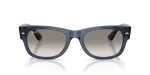Rayban Sun RB0832SF 684532 Transparent Dark Blue Grey Gradient Rayban RB0832SF 684532 แว่นกันแดดสีน้ำเงินเข้มโปร่งใส สำหรับทุกเพศ