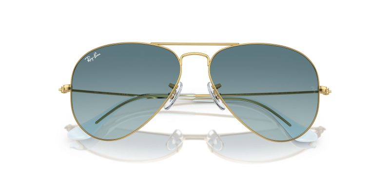 แว่นกันแดด Rayban RB3025-001/3M มุมข้าง กรอบโลหะทองขัดเงา