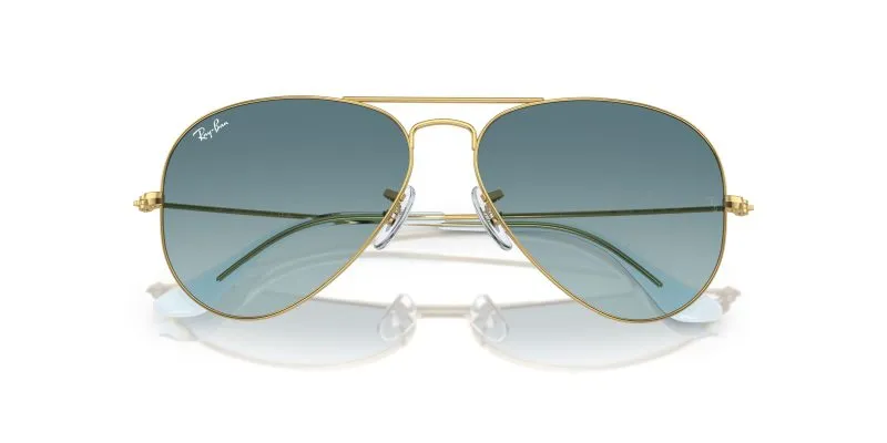 แว่นกันแดด Rayban RB3025-001/3M มุมข้าง กรอบโลหะทองขัดเงา