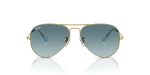 Rayban Aviator RB3025-001/3M Gold Blue Gradient Rayban Aviator RB3025-001/3M แว่นกันแดดกรอบทอง เลนส์น้ำเงินไล่ระดับ ทั้งสองเพศ