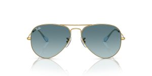 Rayban Aviator RB3025-001/3M แว่นกันแดดกรอบทอง เลนส์น้ำเงินไล่ระดับ ทั้งสองเพศ