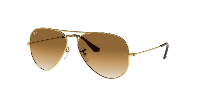 แว่นกันแดด Rayban Aviator RB3025-001/51 Arista Light Brown Gradient