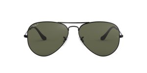 แว่นกันแดด Rayban Aviator RB3025-002/58 Black G-15 Polarized Green