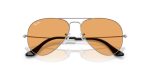 Rayban Aviator RB3025-004/33 Gunmetal Orange แว่นกันแดด Rayban RB3025-004/33 มุมข้าง กรอบกันเมทัลคู่เลนส์ส้ม Summer Capsule