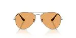 Rayban Aviator RB3025-004/33 แว่นกันแดดกรอบกันเมทัล เลนส์คริสตัลส้ม ทั้งสองเพศ