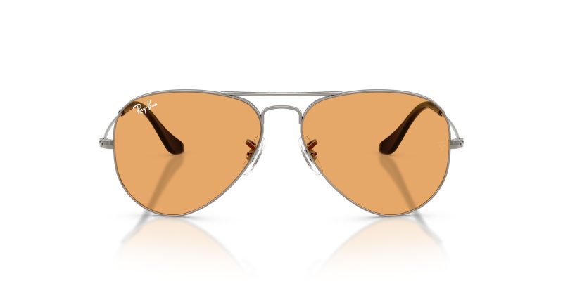 Rayban Aviator RB3025-004/33 Gunmetal Orange Rayban Aviator RB3025-004/33 แว่นกันแดดกรอบกันเมทัล เลนส์คริสตัลส้ม ทั้งสองเพศ