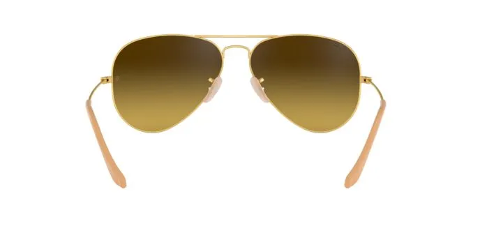 แว่นกันแดด Rayban RB3025-112/85 มุมข้าง กรอบโลหะสีทองด้าน Matte Arista