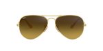 Rayban Aviator RB3025-112/85 แว่นกันแดดกรอบทองด้าน เลนส์ไล่ระดับน้ำตาล ทั้งชายหญิง