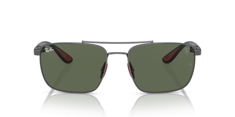 Rayban Sun RB3715M F00171 Gunmetal Dark Green Rayban RB3715M F00171 แว่นกันแดดกรอบโลหะกันเมทัล เลนส์เขียวเข้ม สำหรับผู้ชาย