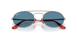 Rayban Sun RB3775M F001S2 Gunmetal Polar Blue Rayban RB3775M F001S2 close-up ด้านหน้า